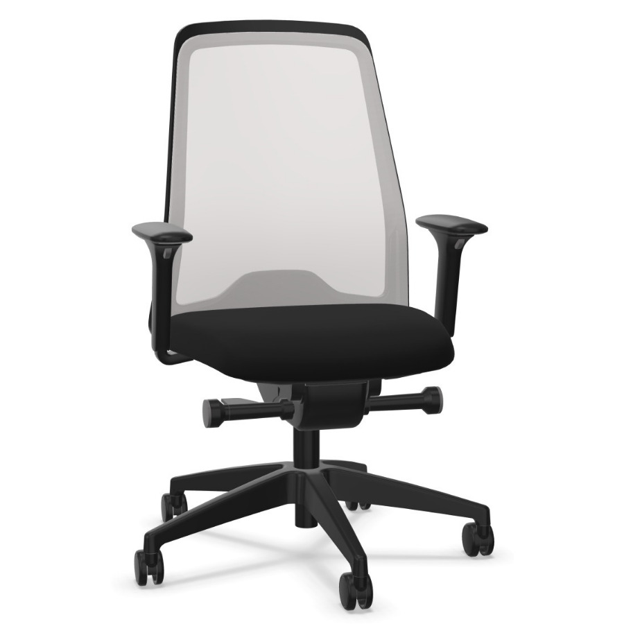 Interstuhl EVERYis1 EV261 FLEXTECH Bürostuhl Netzrücken weiß Polster schwarz
