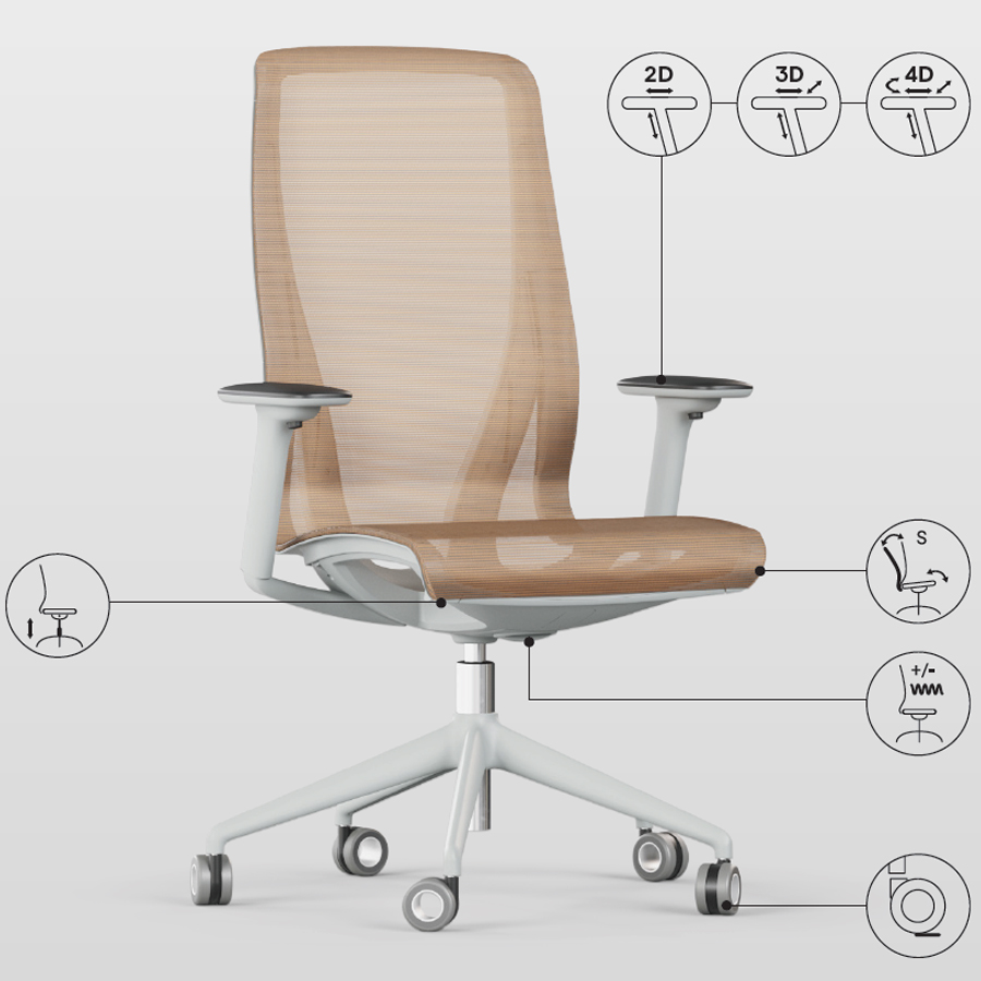 narbutas D-Chair Ergonomische Funktionen