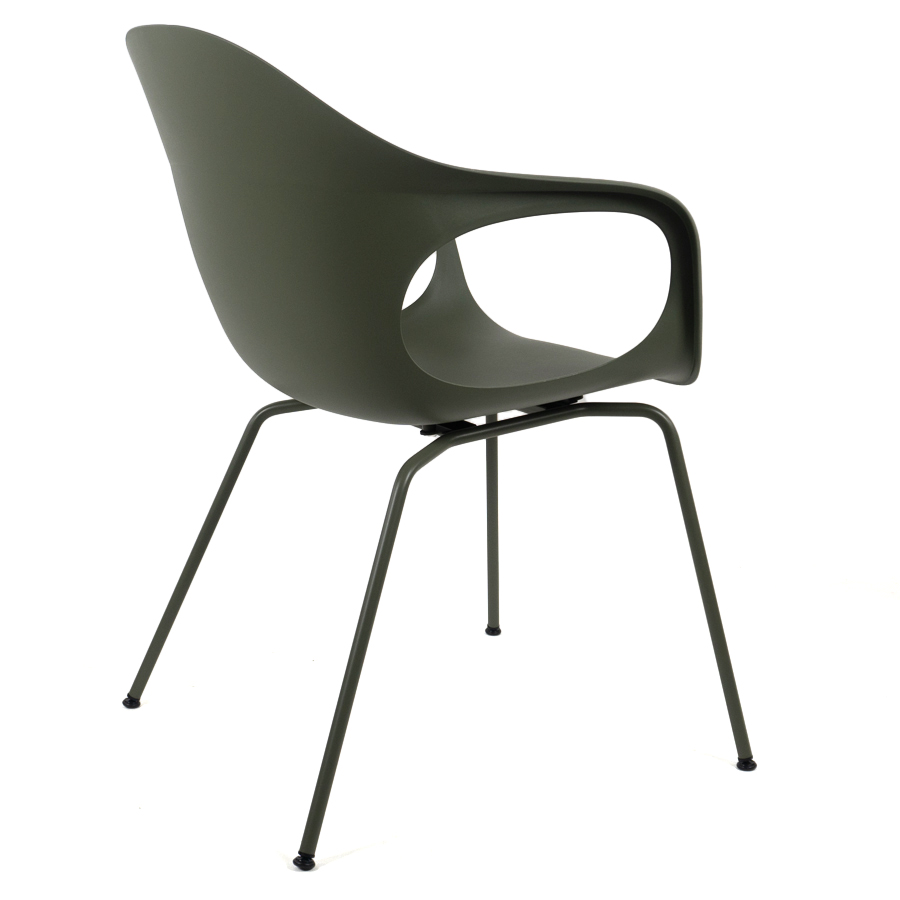 Kristalia ELEPHANTINO Stuhl mit Vierfußgestell Farbe agave - Rückseite