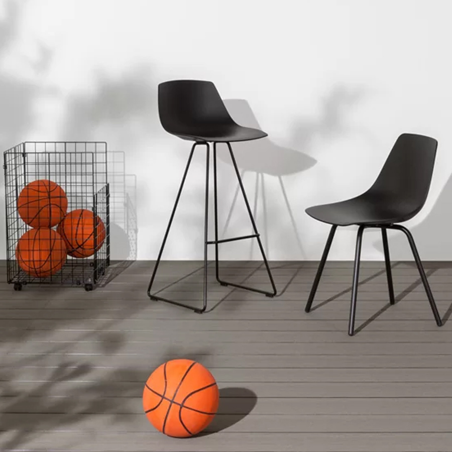 lapalma MIUNN OUTDOOR Stuhl Vierfuß schwarz | Beispielbild