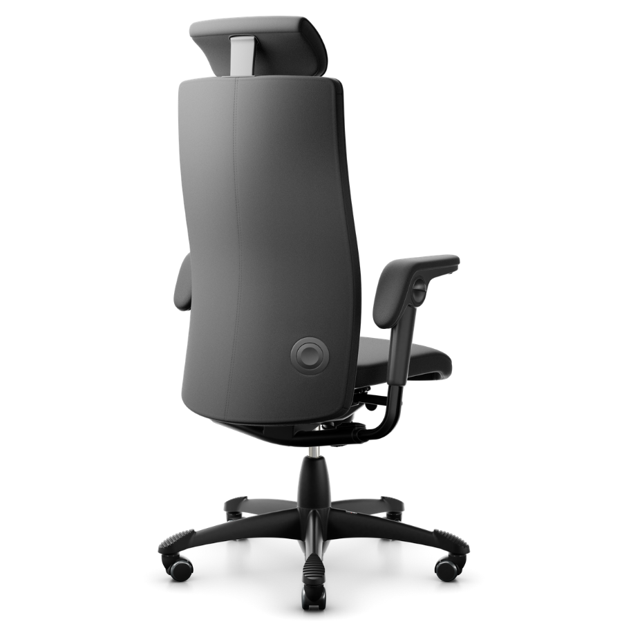 HAG Tribute 9031 Chefsessel Fußkreuz und Gestell komplett schwarz - Rückansicht