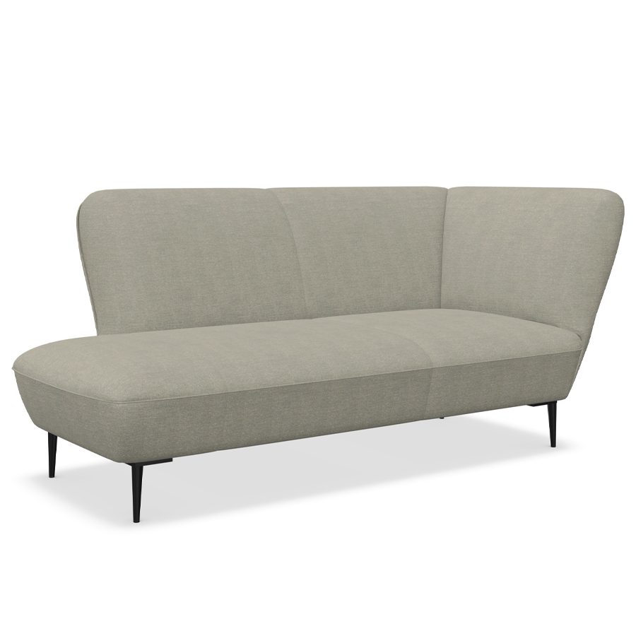 W. Schillig Chaiselounge Ella mit Metallfüßen - cream - Seitenteil rechts