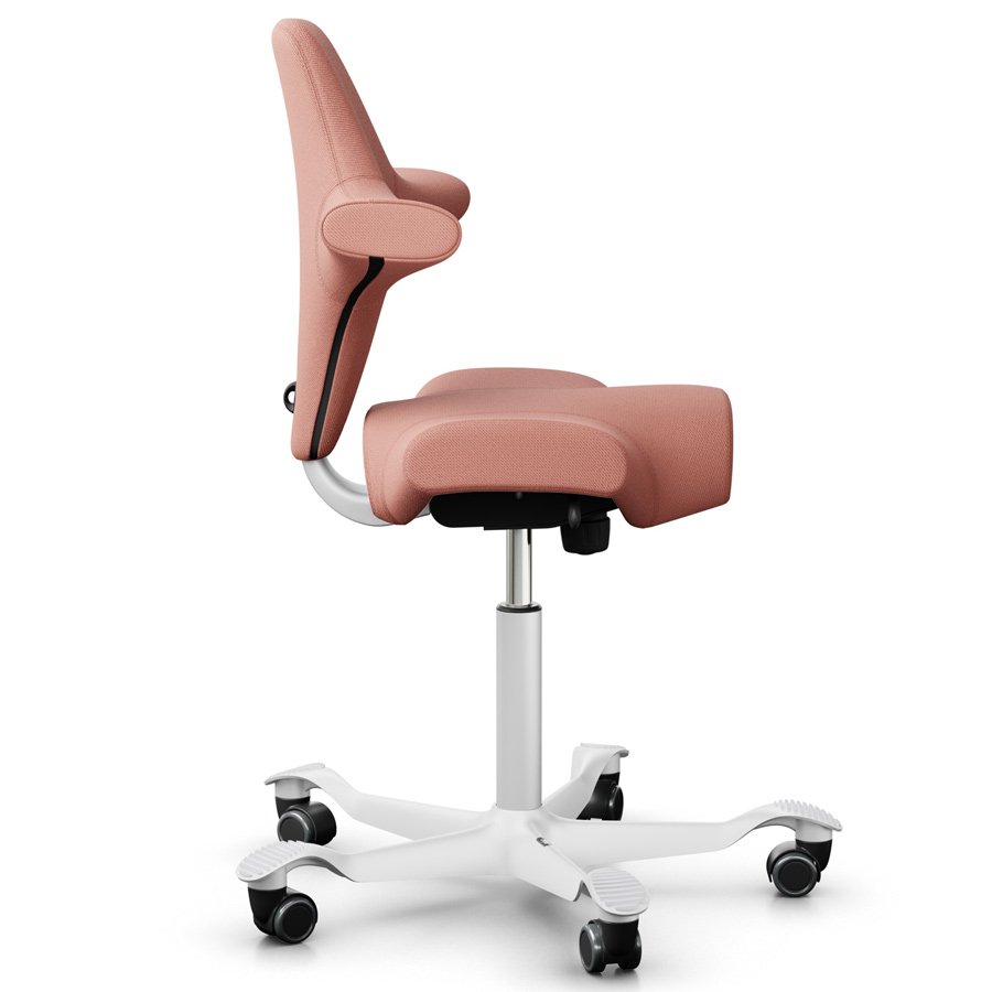 HAG CAPISCO 8106 - Stoff Select 64213 lachsrosa- Gestell weiß - Seitenansicht