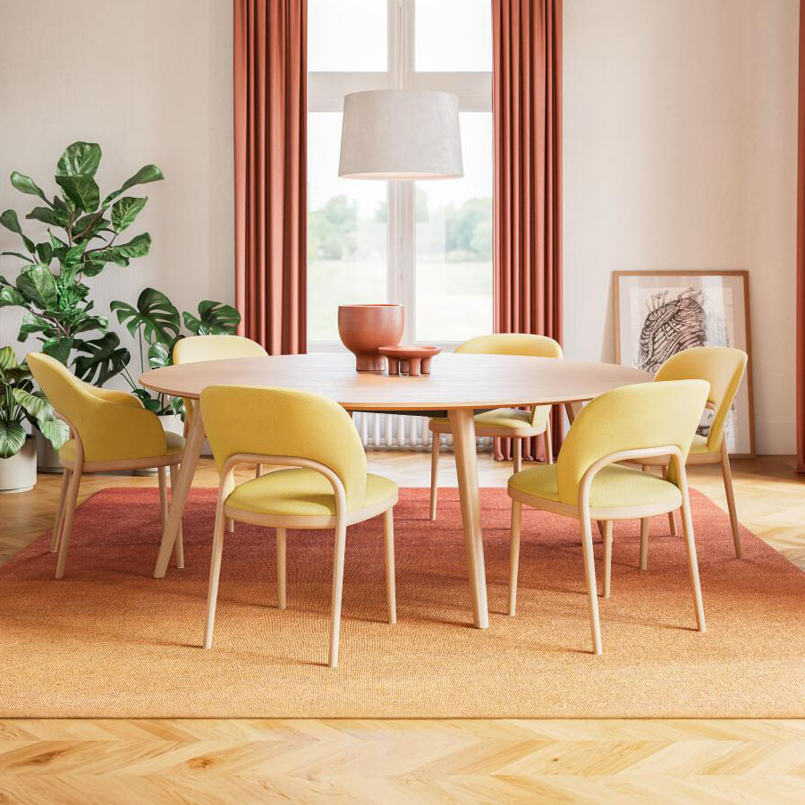 Thonet 1545 Tisch mit Gestell Eiche natur