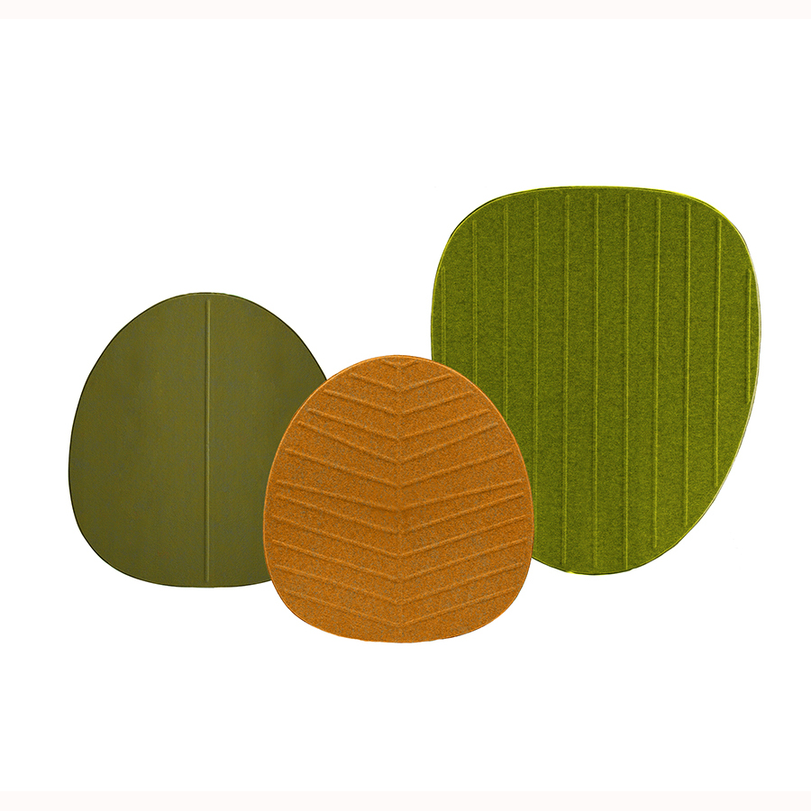 Bejot Alberi Akustik Blatt Wandabsorber grün ocker klein