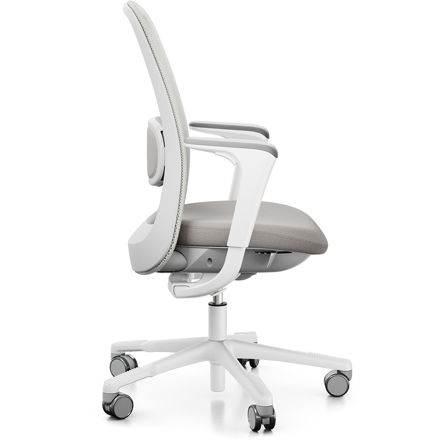 HAG SoFi Mesh 7500 Putty Grey und Sitzpolster aus Oceanic Light Grey