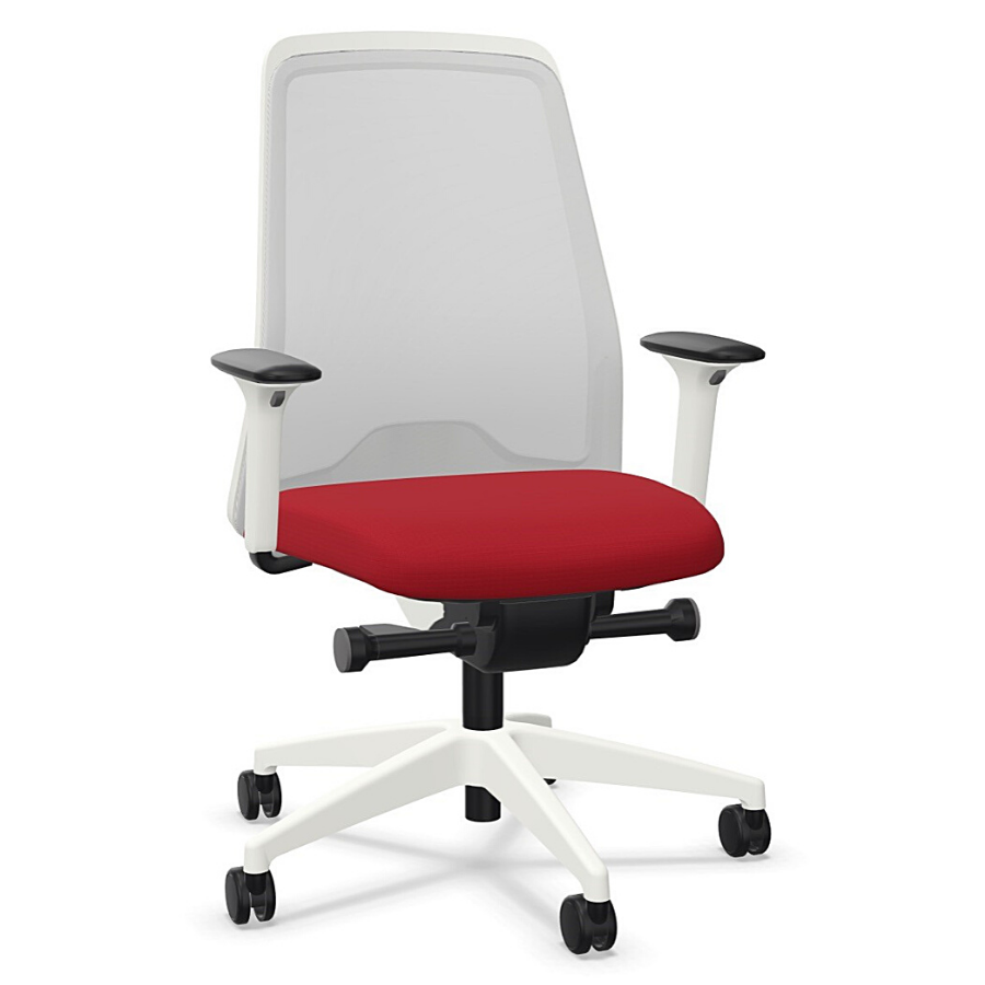 Interstuhl EVERYis1 (EV211) weiß feuerrot