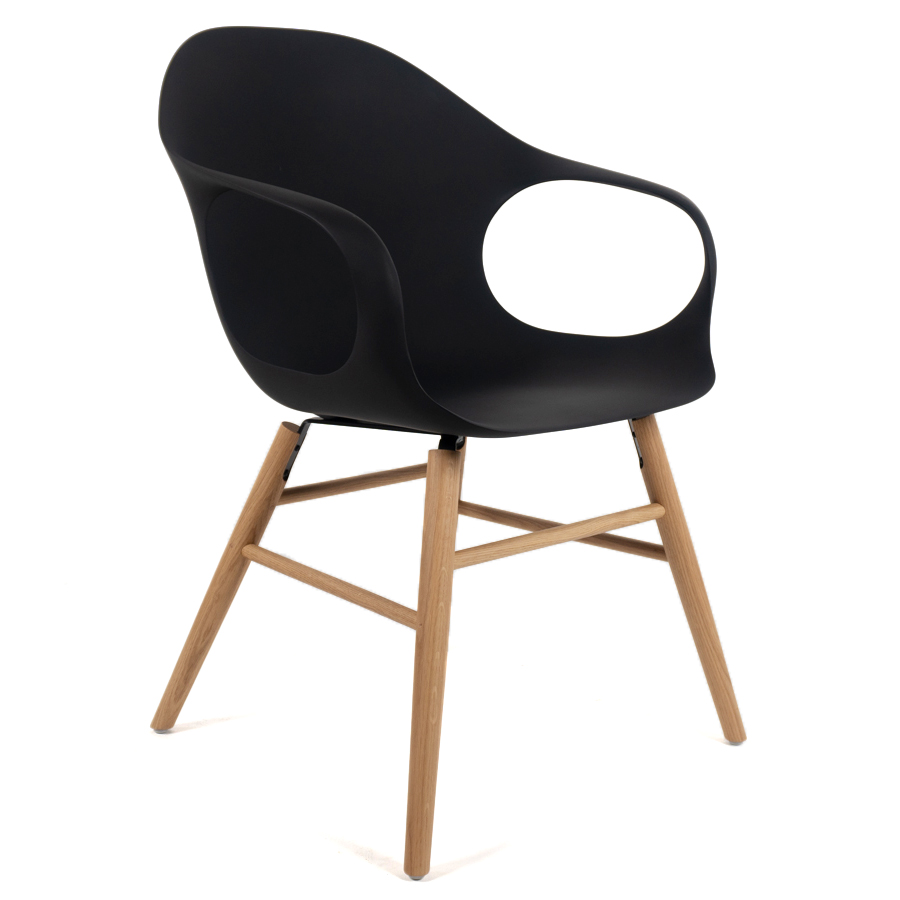 Kristalia ELEPHANT Stuhl mit Holzgestell Eiche - vorne