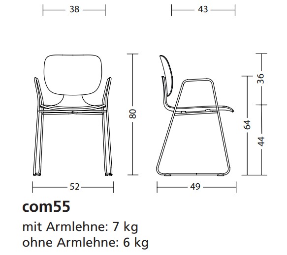 Klober-CoMeet-com55-Abmessungen