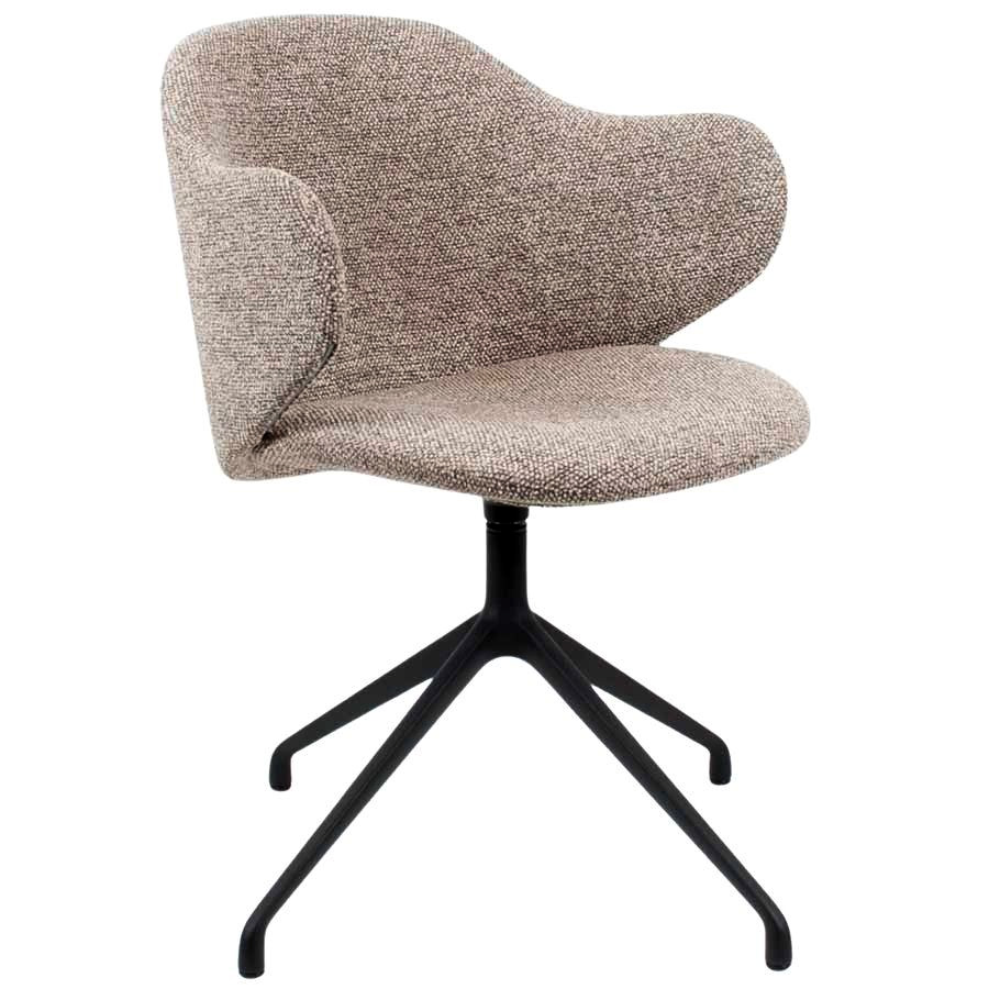 Kristalia Dua Drehgestell schwarz mit Armlehnen - schräg