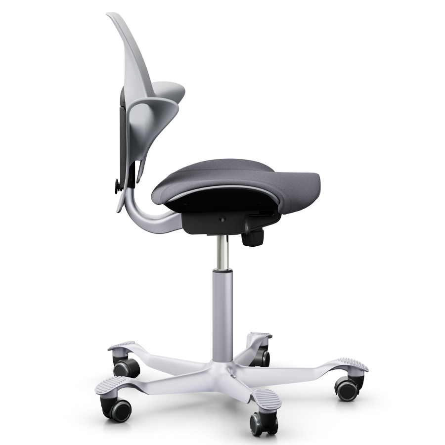 HAG CAPISCO PULS 8020 hellgrau | Stoff Xtreme 081 grau | Gestell silber | Seite