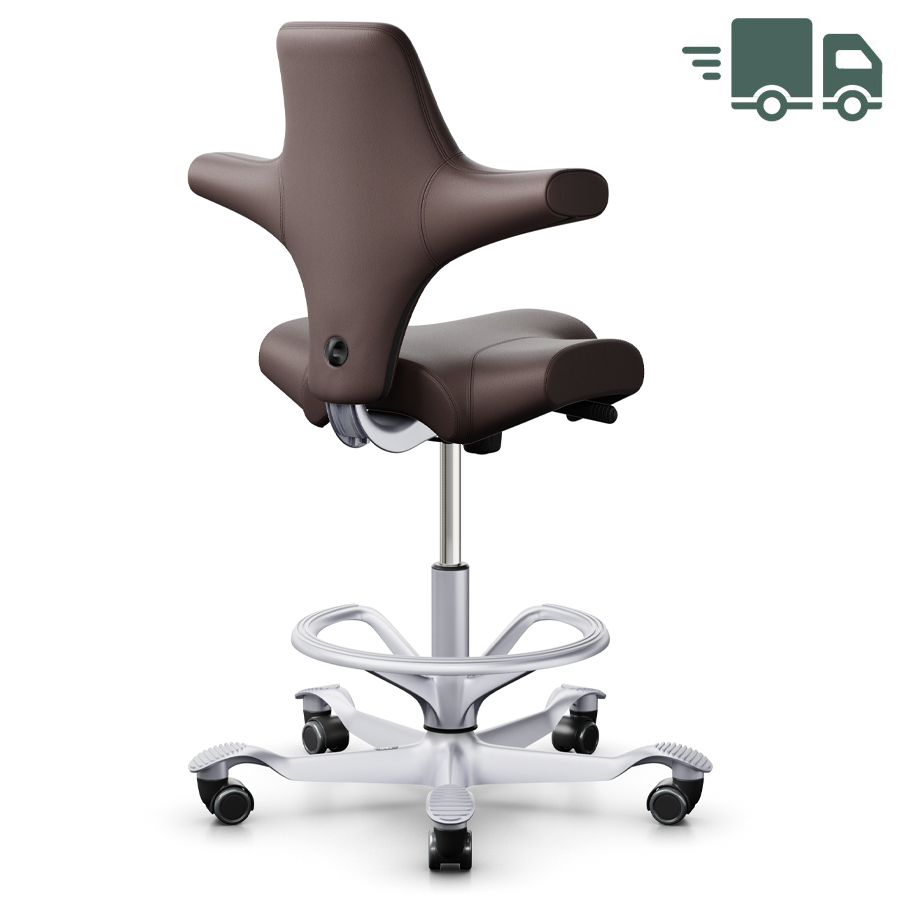 HAG CAPISCO 8106 Stehhilfe mit hoher 265er Feder u. Fußring - Leder braun