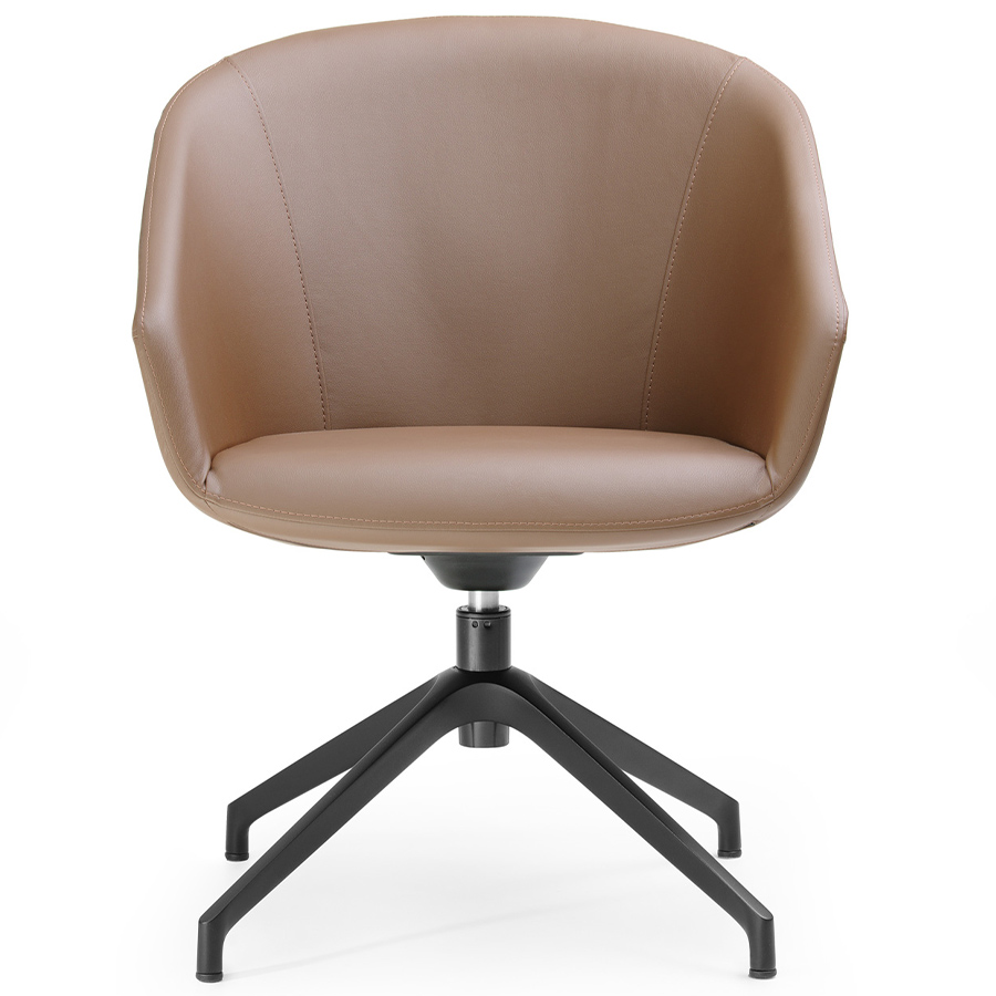 bejot Oxco small OX S 4R Konferenzsessel, Leder C181 beige