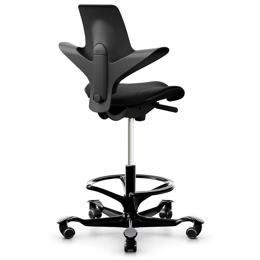 HAG Capisco 8020 Stehhilfe mit hoher Gasfeder 265 mm und Fußring - Rückansicht