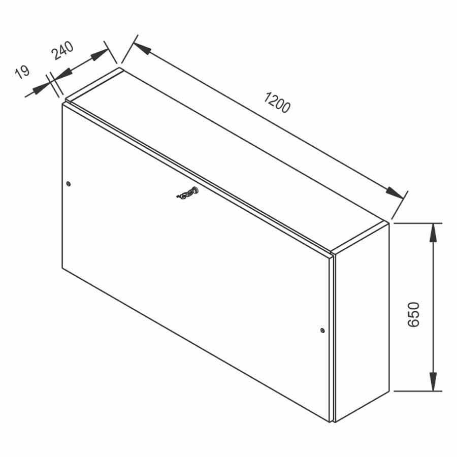 Wandschreibtisch Maße außen geschlossen