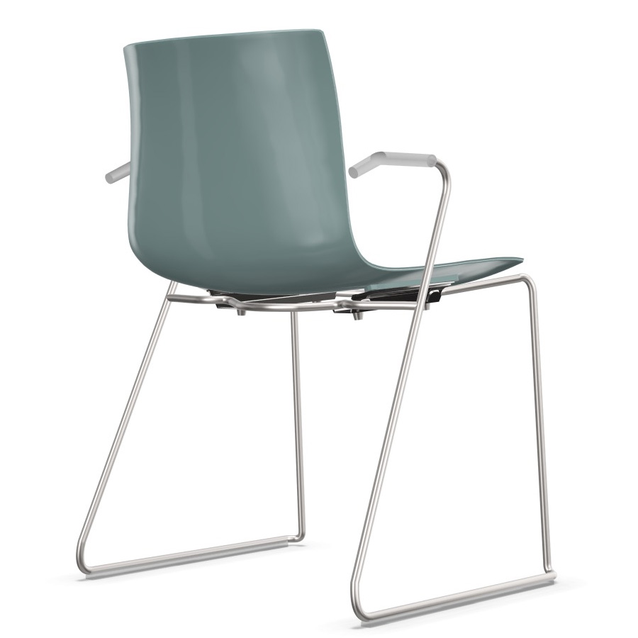 Arper CATIFA 46 0287 bicolor technisches Kufengestell in petrol