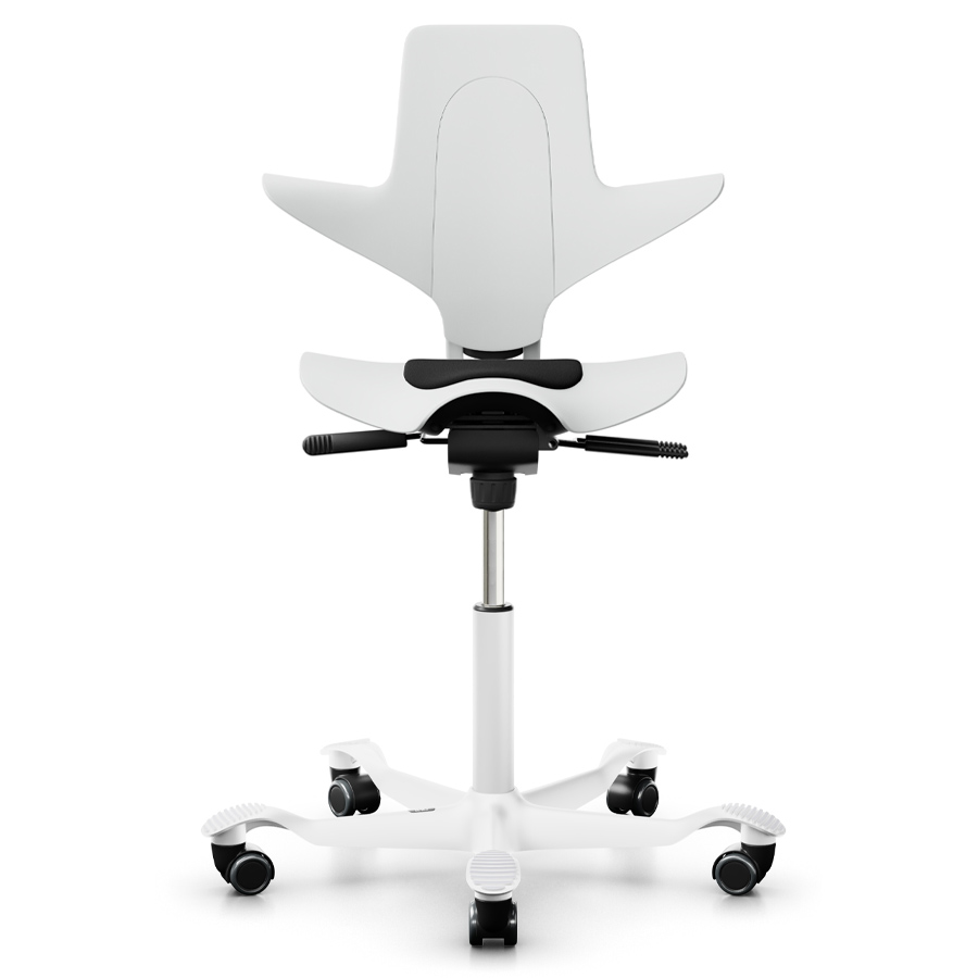 HAG Capisco 8010 Stehhilfe White Edition - ohne Fußring - Frontansicht