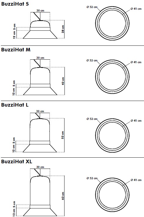 BuzziSpace-BuzziHat-Abmessungen