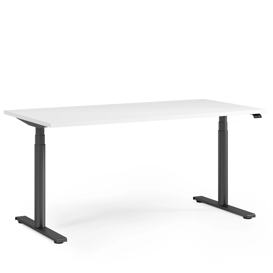 fm FOURACTION 130 Schreibtisch | Gestell anthrazit | Platte weiß