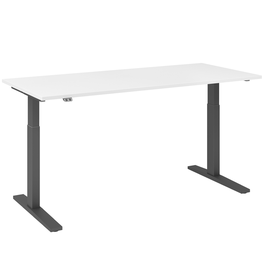 RWH Action Schreibtisch elektrisch verstellbar - weiß/graphit - 180 cm Breite
