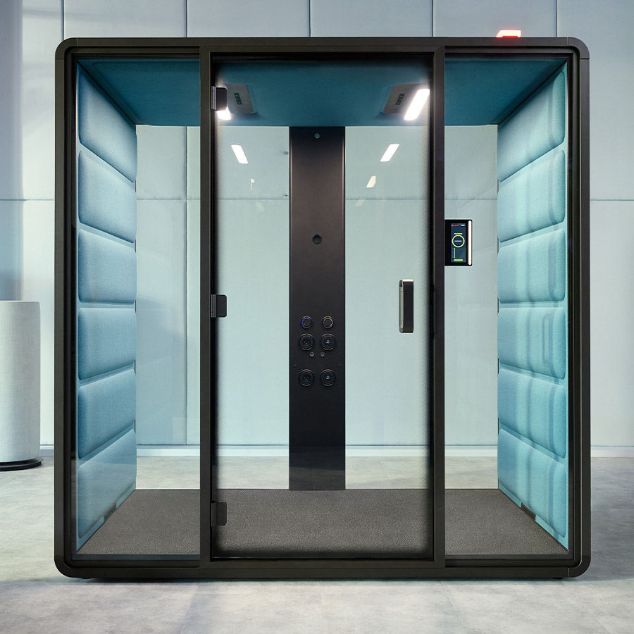 HushFree.M Cosmos Grey, Stoff Innen Hellblau