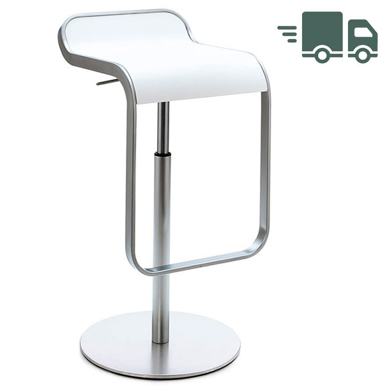 lapalma LEM S83 Barhocker | Sitz Fenix weiß | Höhenrückverstellung | Gestell verchromt