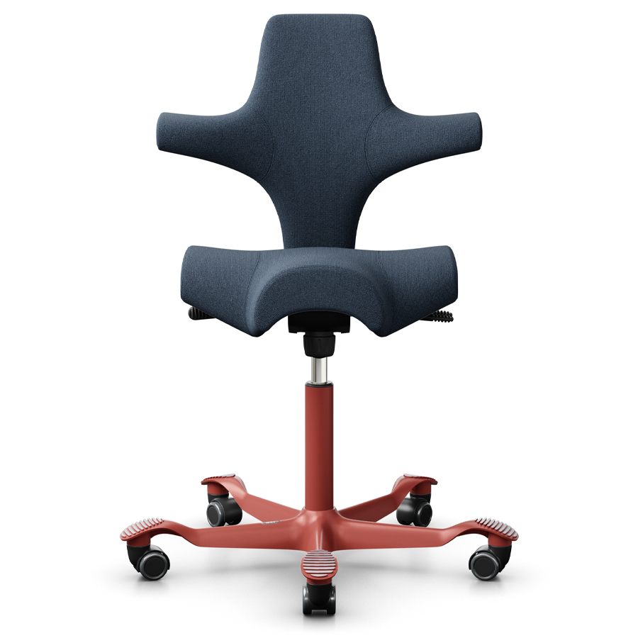 HAG Capisco 8106 | Bezug Capture 6001 dunkelblau | Gestell Blush Rose