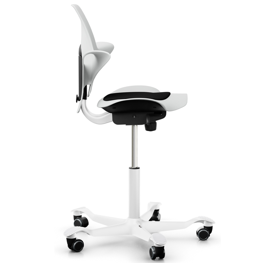 HAG Capisco 8010 Stehhilfe White Edition - ohne Fußring - Seitenansicht