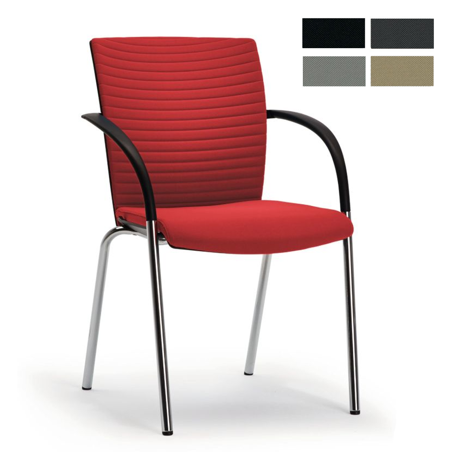 König+Neurath OKAY.II Konferenzstuhl Besucherstuhl Vierfuß mit Polsterrücken geprägt