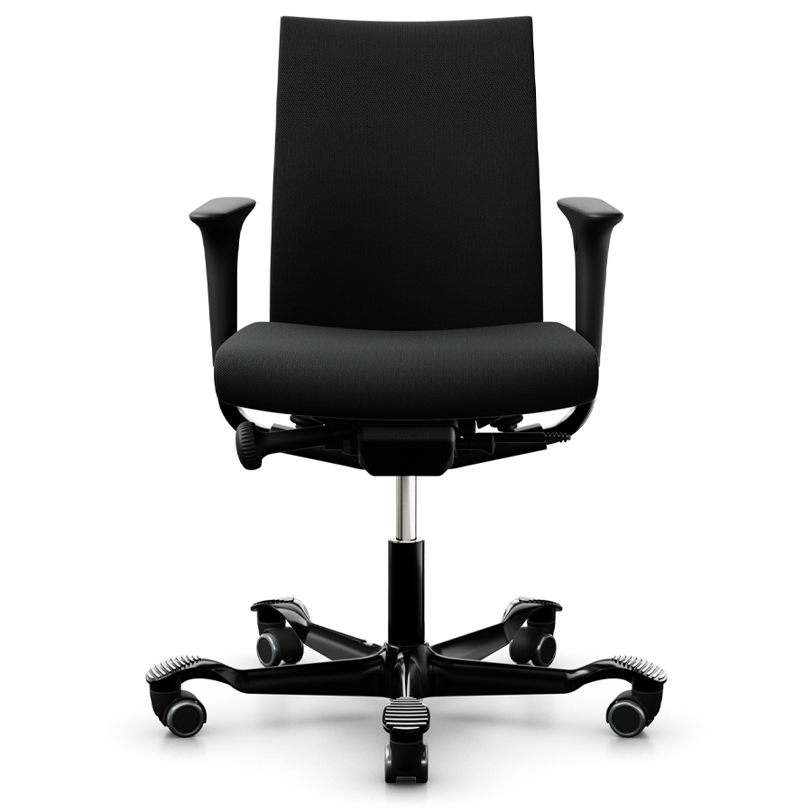 HAG Creed 6004 Bürostuhl schwarz | Mittelhohe Polsterrückenlehne | Bezugsstoff Select