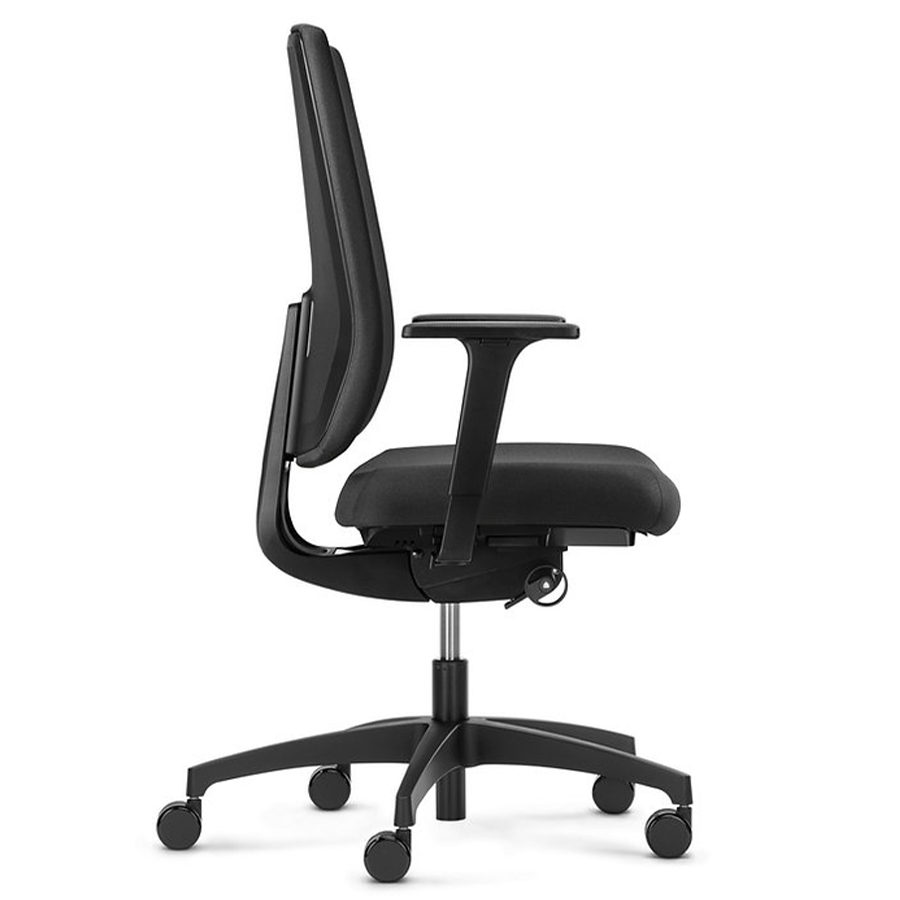 Dauphin Indeed operator 7046 schwarz mit Polsterrückenlehne