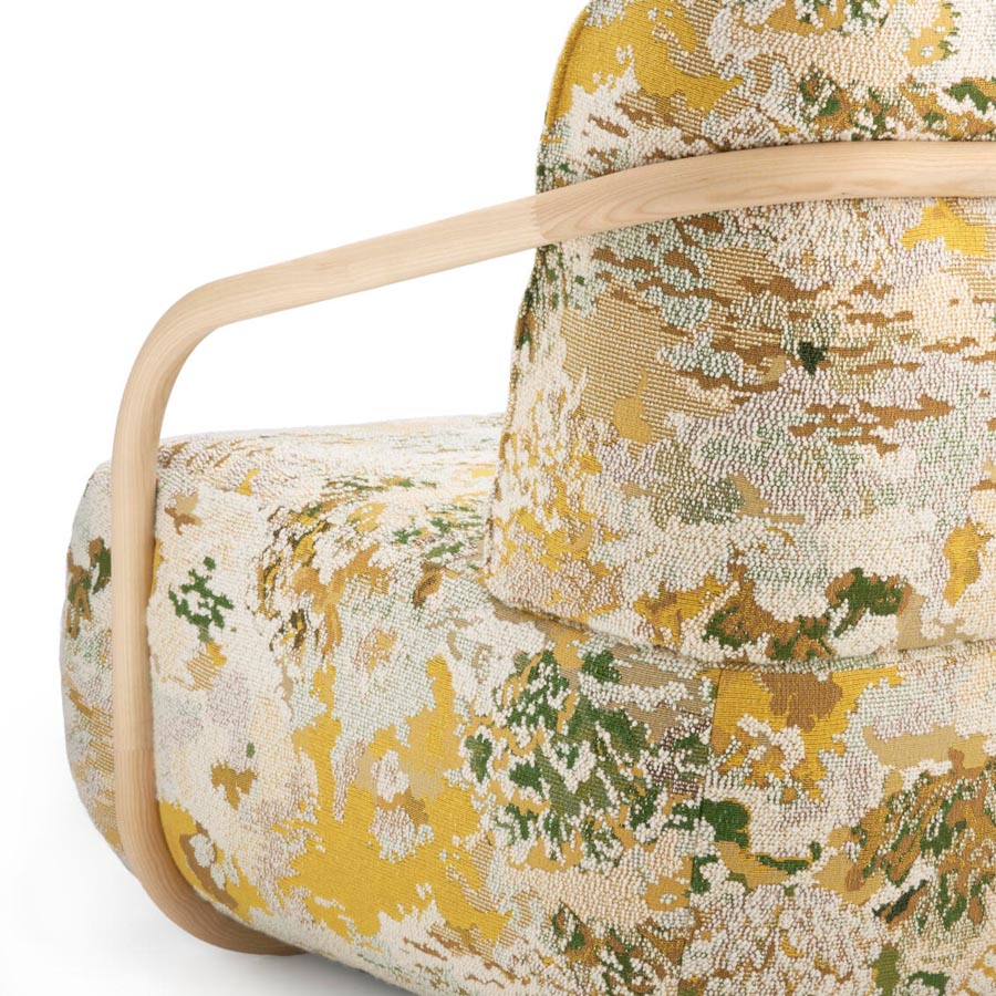 THONET 2001 Bugholzsessel Esche mit Armlehnen - Beispielbild