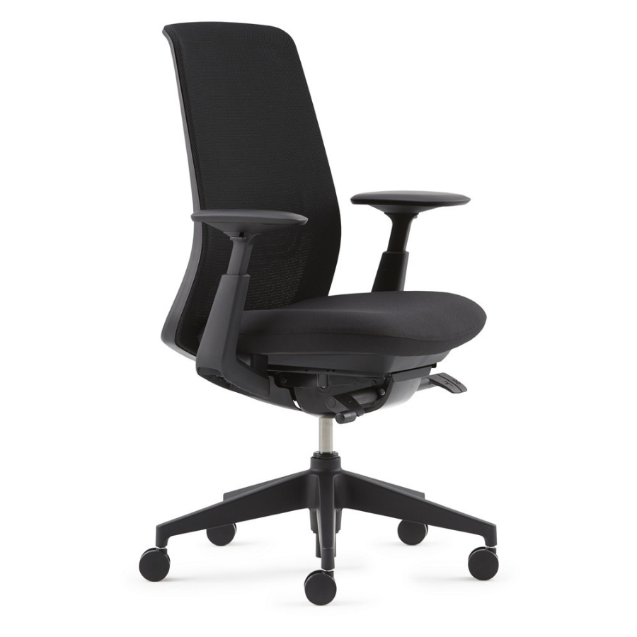 HAWORTH Soji Bürodrehstuhl schwarz mit Netzrücken