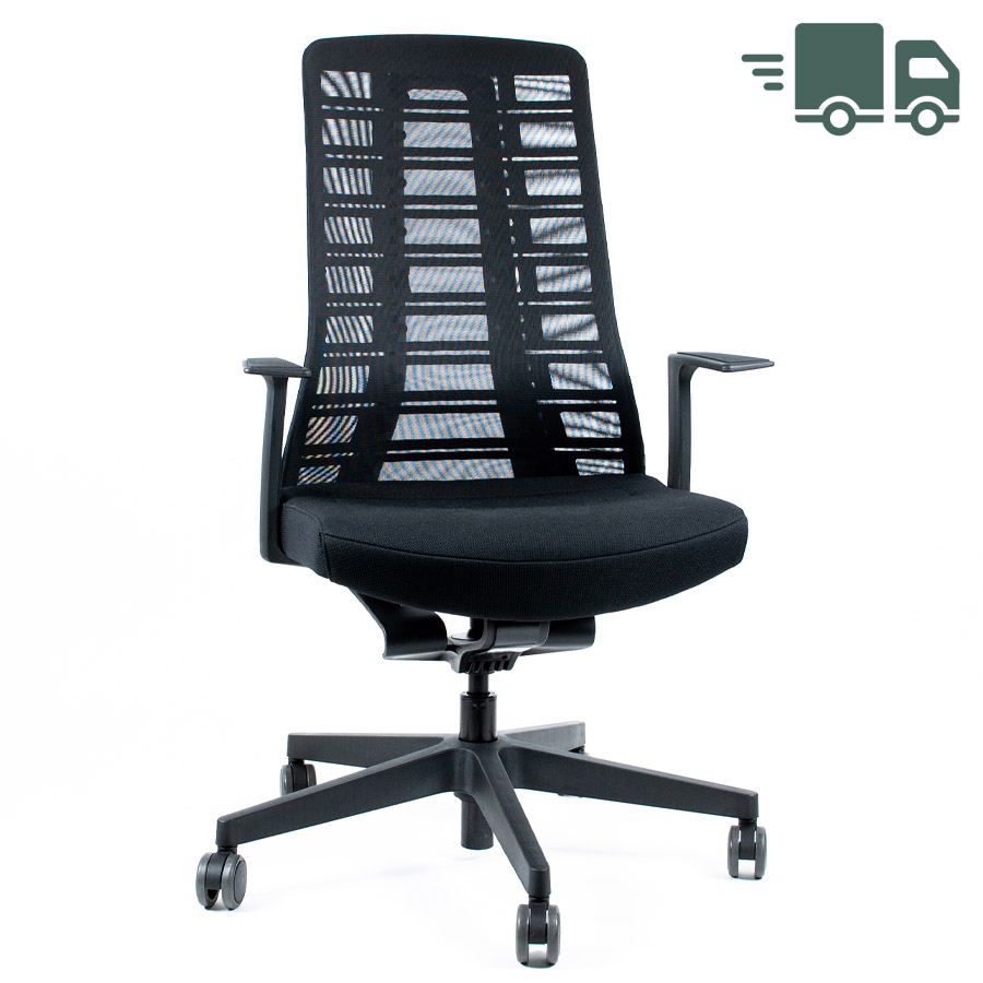 Interstuhl PUREis3 PU213 Bürostuhl schwarz mit Netzrücken