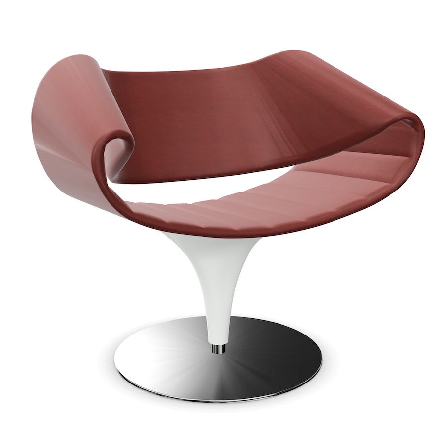 Züco Perillo Lounge Sessel PR 281 - Echtleder - Shiraz red