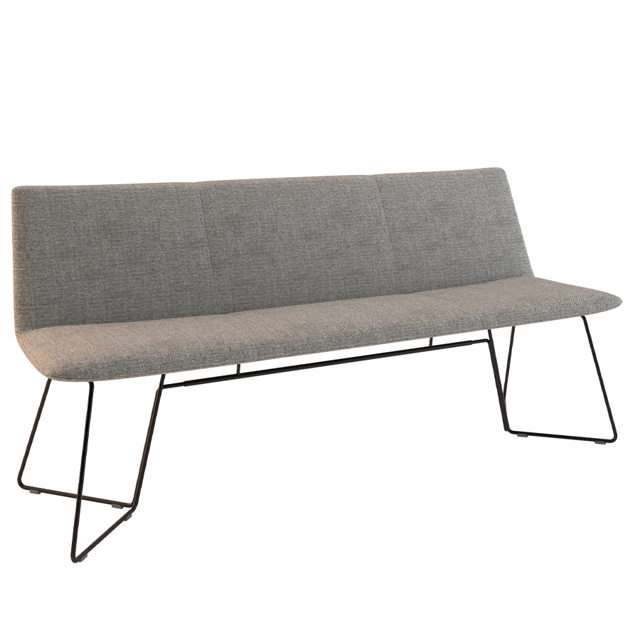 W. Schillig Chevalier Sitzbank mit Drahtrohrgestell matt schwarz - 220 cm Breite