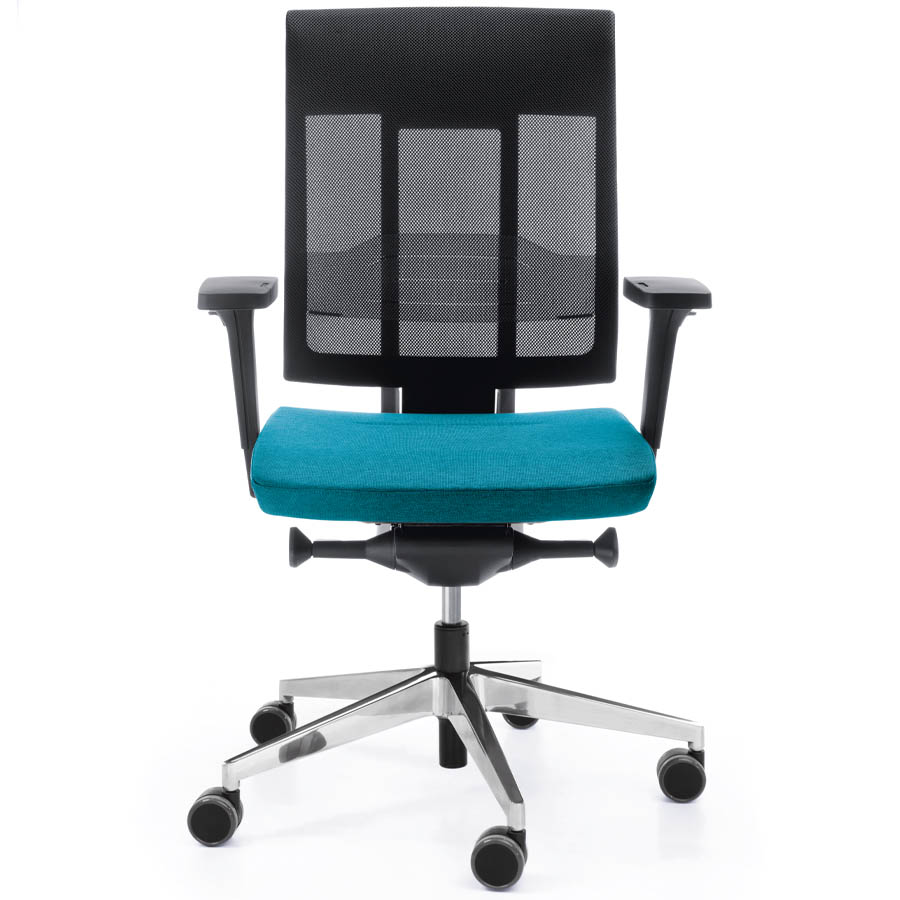 Profim Net 101 STL mit Netzrücken Runner und Polsterbezug Select in Schwarz - Fußkreuz Chrom