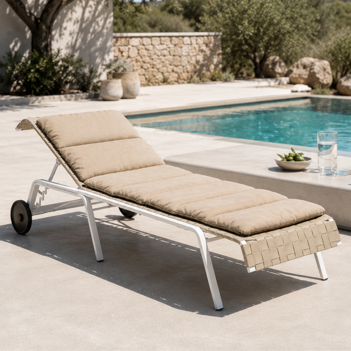 Kristalia REST Outdoor Liege mit Rollen | Konfigurator