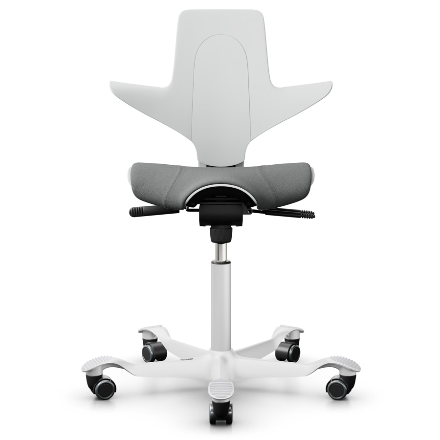 HAG Capisco Puls 8020 weiß mit Polster Cura grau 60109