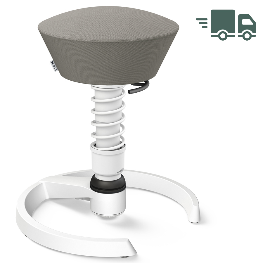 Aeris Swopper Select Wolle grau - Gleiter - Gestell weiß - Standardfeder