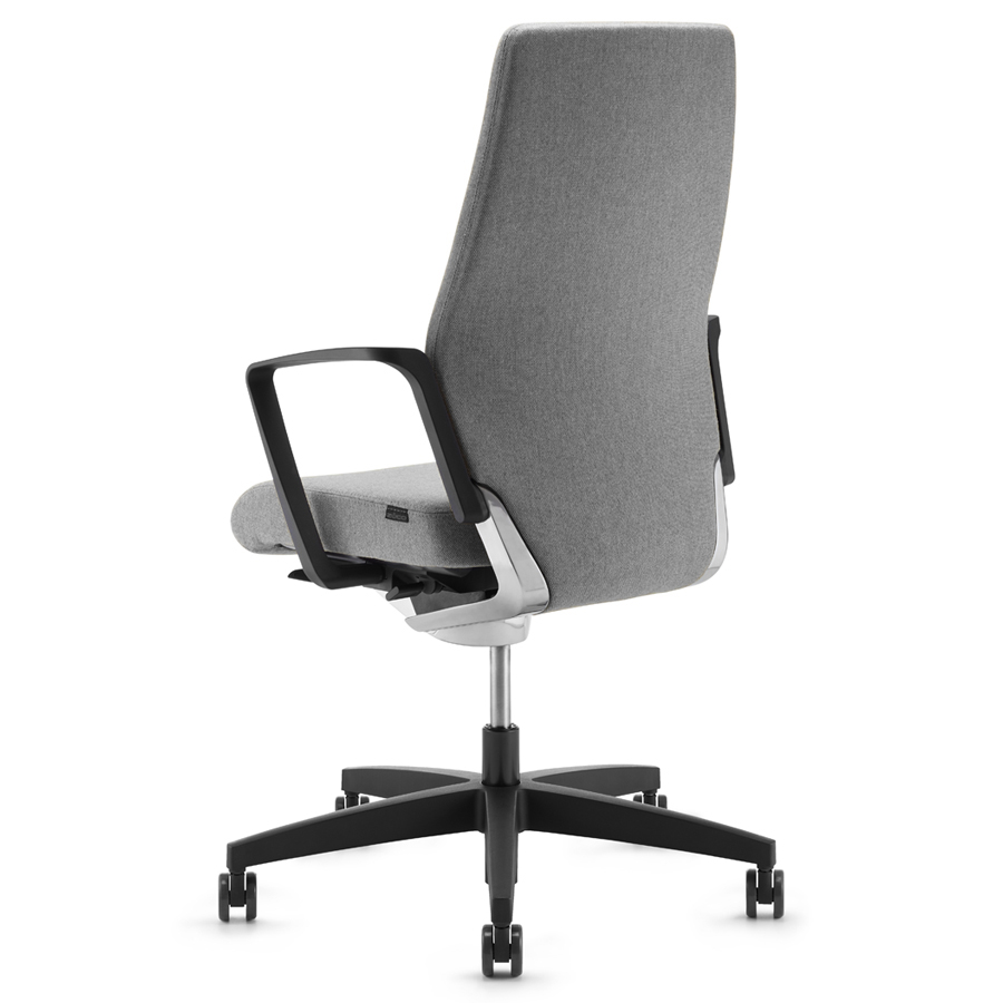 Züco Selvio E 0154 - Polsterrücken - Bezug Step Melange grau - starre Ring-Armlehnen - Rückseite