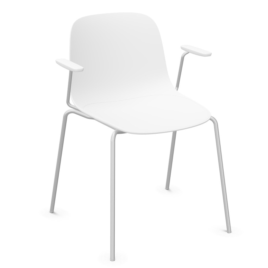 SEELA S316weiß mit  verchromten Gestell