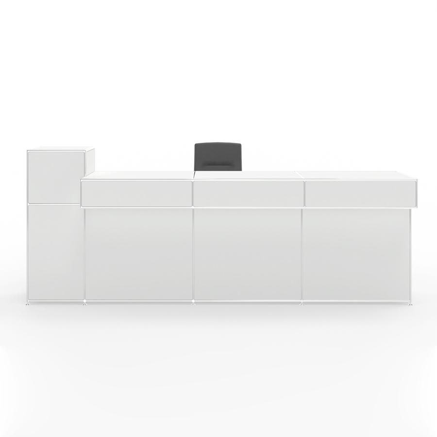 Bosse Modul Space Empfangstheke 4 weiß von vorne