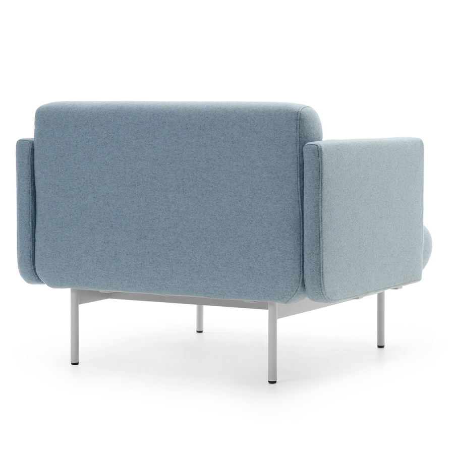 Bejot Fora FR 421 Lounge Sessel Stoff Blazer CU1R, Gestell weiß
