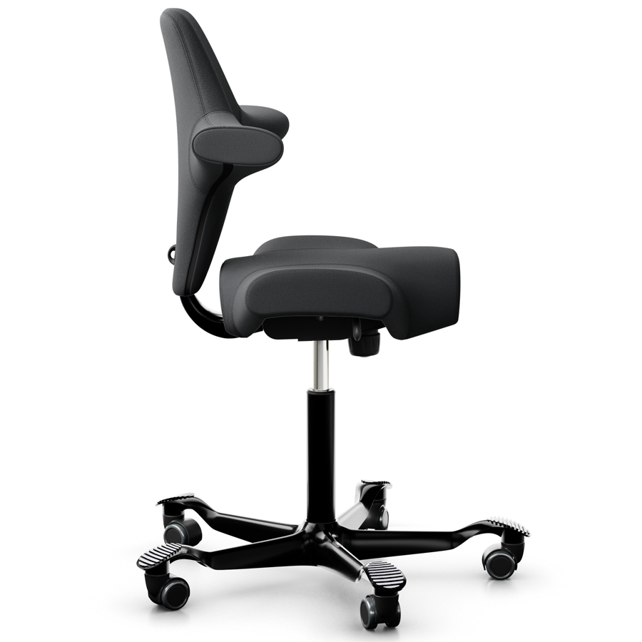 HAG CAPISCO 8106 - Stoff Select 60134 - Gestell schwarz - Seitenansicht