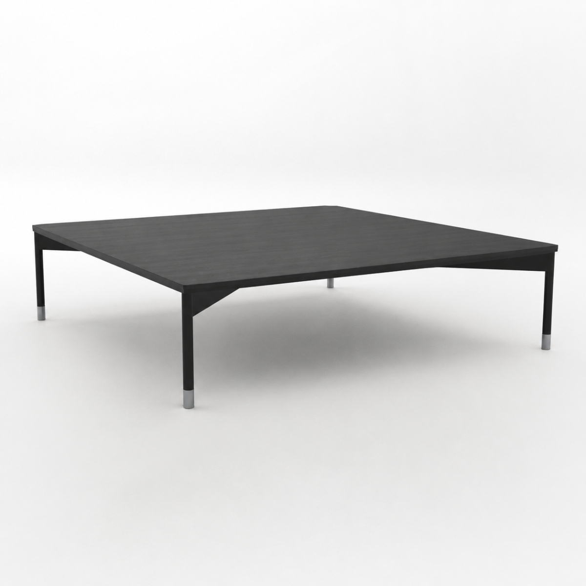 profim chic beistelltisch eckig platte eiche furniert schwarz - gestell schwarz