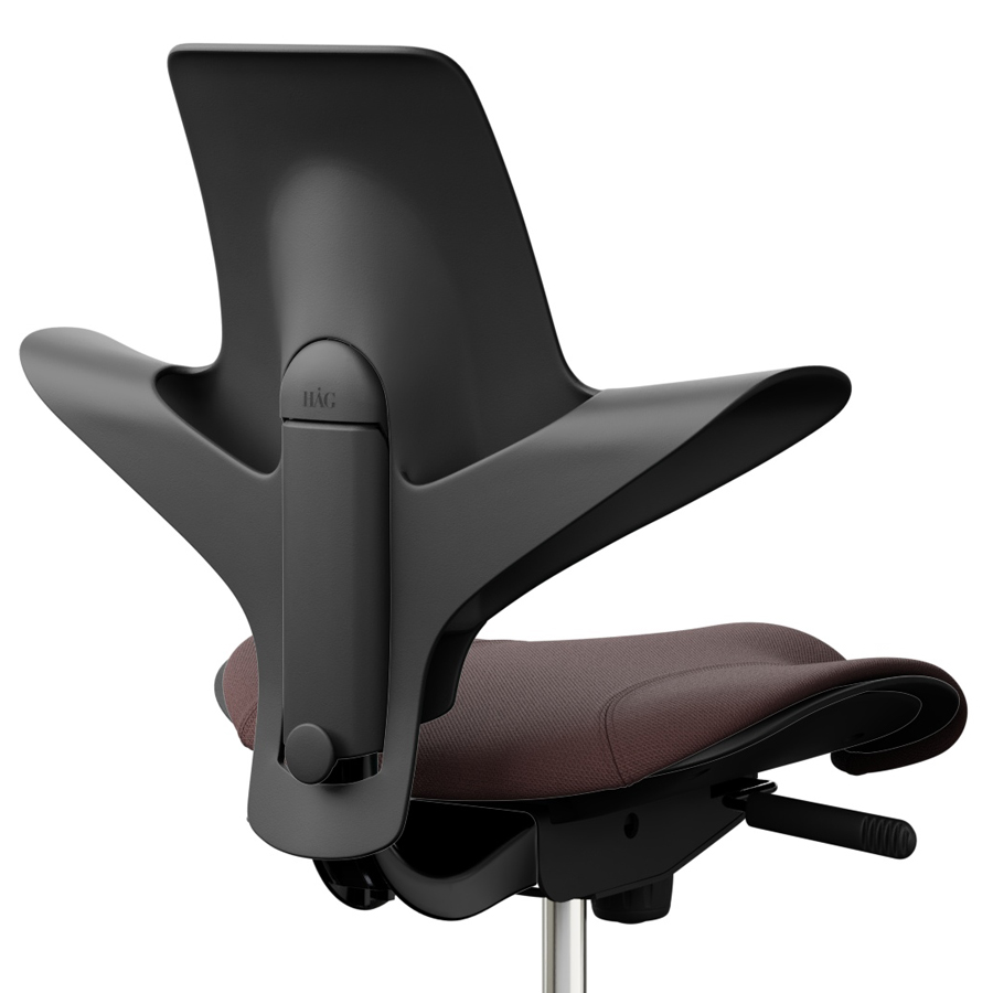 HAG CAPISCO PULS 8020 schwarz mit Stoff Select kastanie - Gestell schwarz - Nahaufnahme