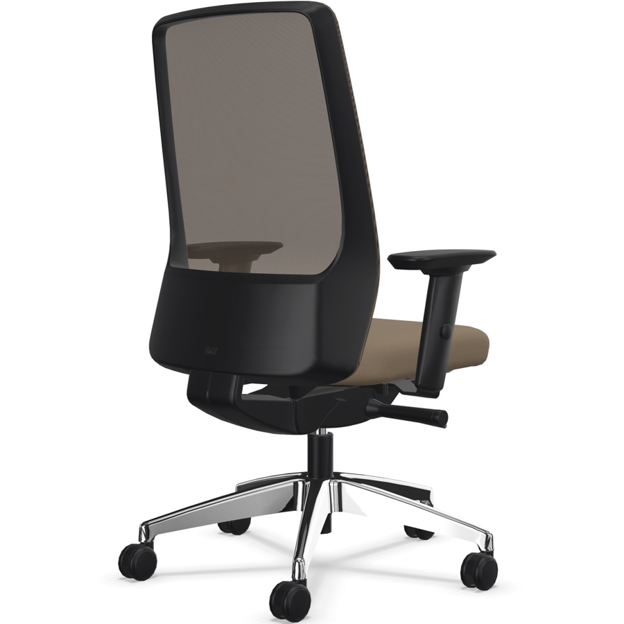 Interstuhl AIMis1 (1S03) Bürostuhl mit Netzrücken beige Fußkreuz Chrom