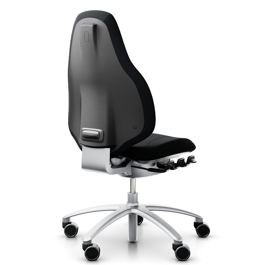 RH Mereo 220 mit hoher Rückenlehne - Stoff select schwarz - Rückansicht