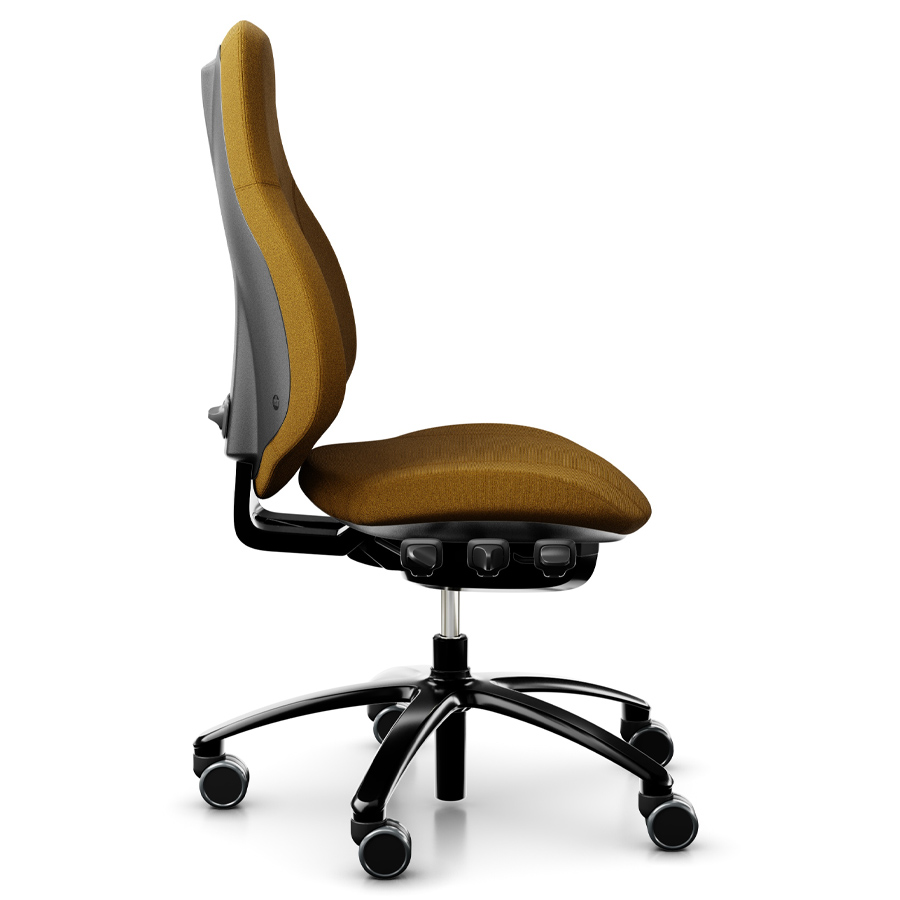 RH Mereo 220 mit hoher Rückenlehne - Stoff Capture ocker - Seitenansicht